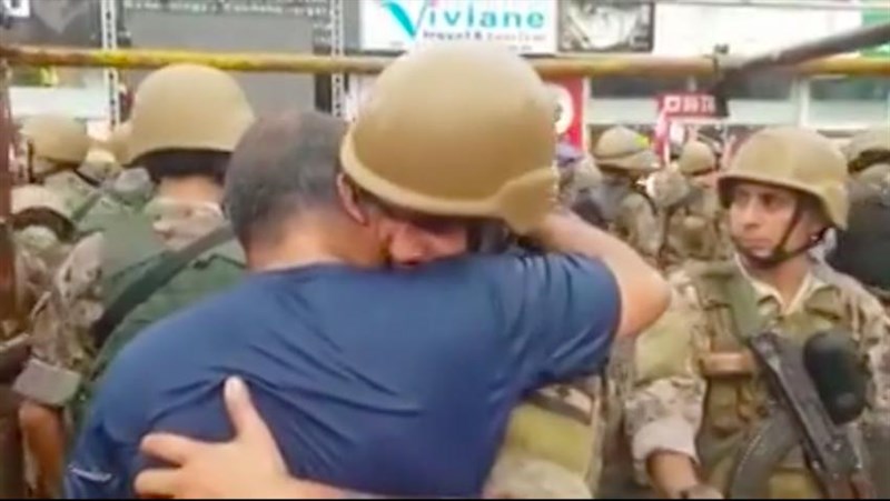 Lebanese soldiers break into tears in Jal El Dib